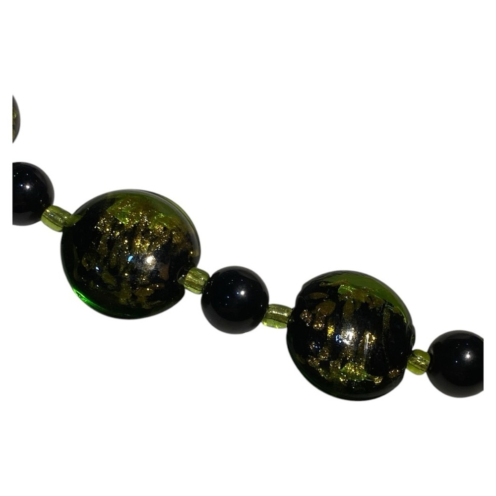 Vintage Dark Green Bead Bracelet 7 inch heel comfortable​ - Picture 3 of 5